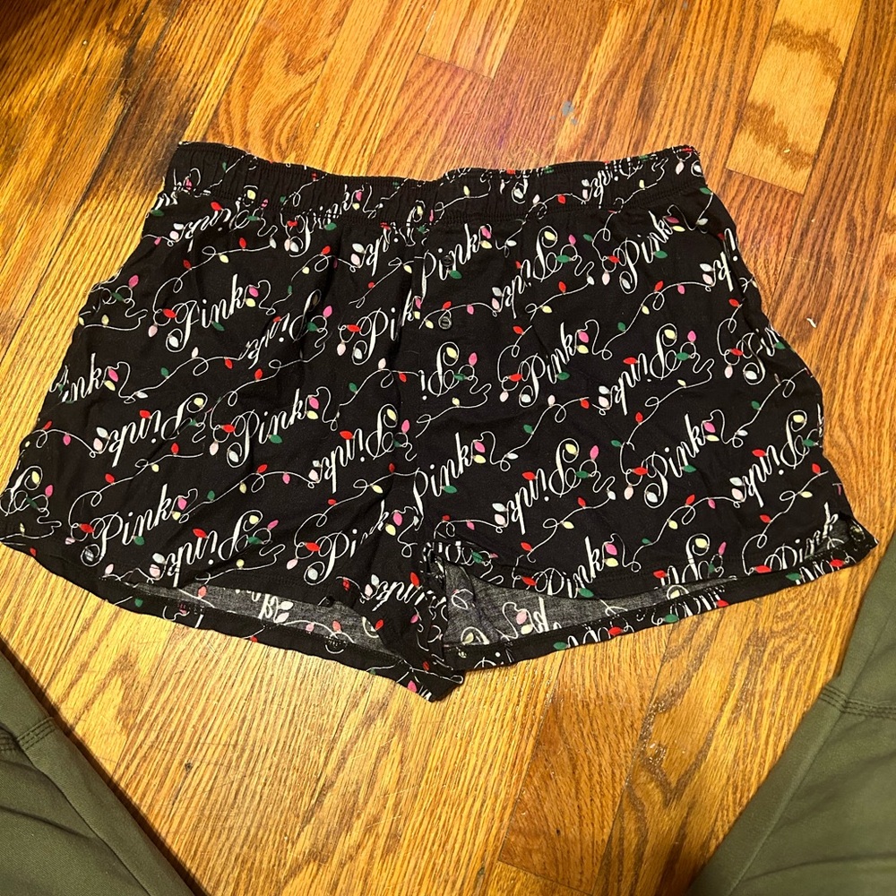 Victoria's Secret Black and Pink Women's Shorts